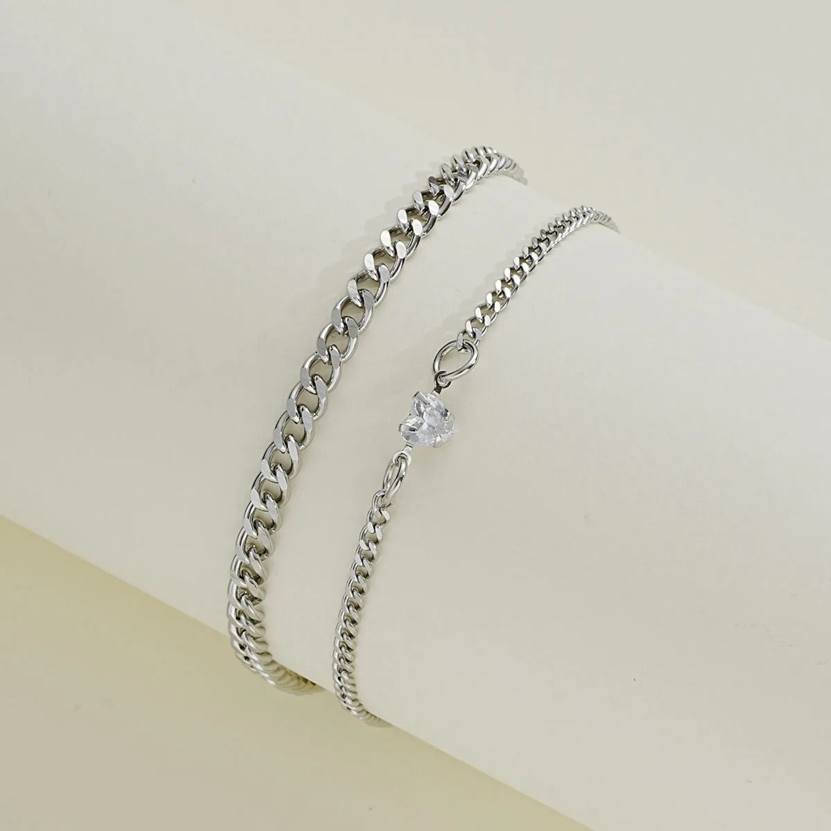 Pulseira de casal em aço inoxidável