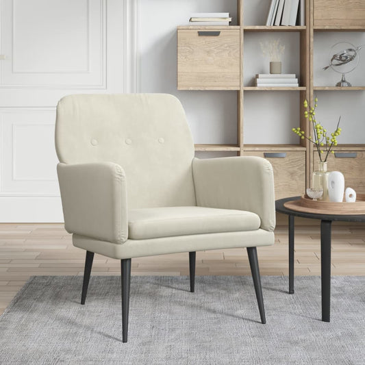 Cadeirão Creme 62x79x79 cm Velvet (Copiar)