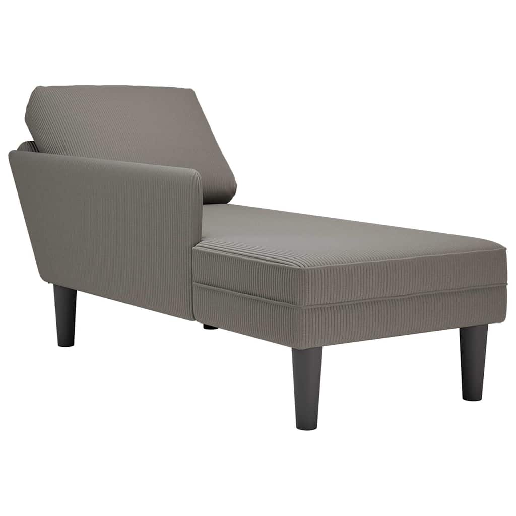 Chaise Lounge Com Almofada Tecido Corduroy