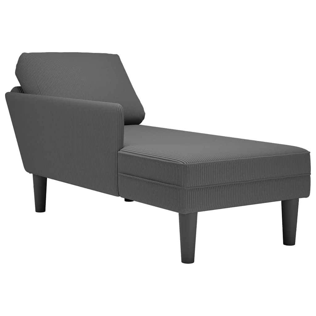 Chaise Lounge Com Almofada Tecido Corduroy