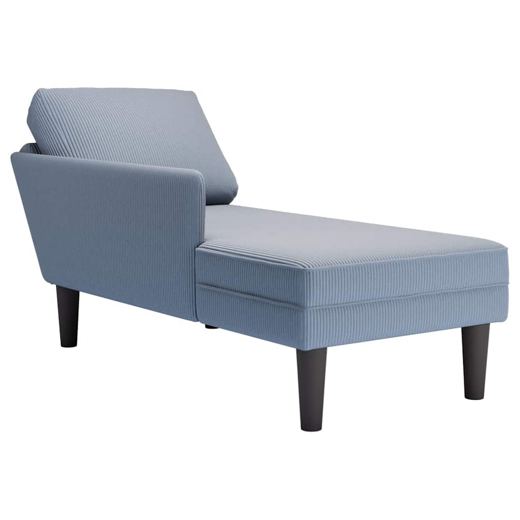 Chaise Lounge Com Almofada Tecido Corduroy