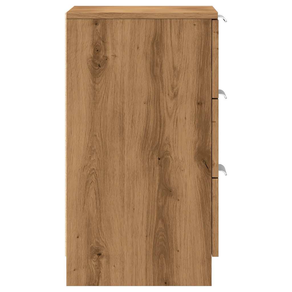 Mesa Cabeceira 40X36X65 Cm Derivados Madeira Carvalho Artisiano