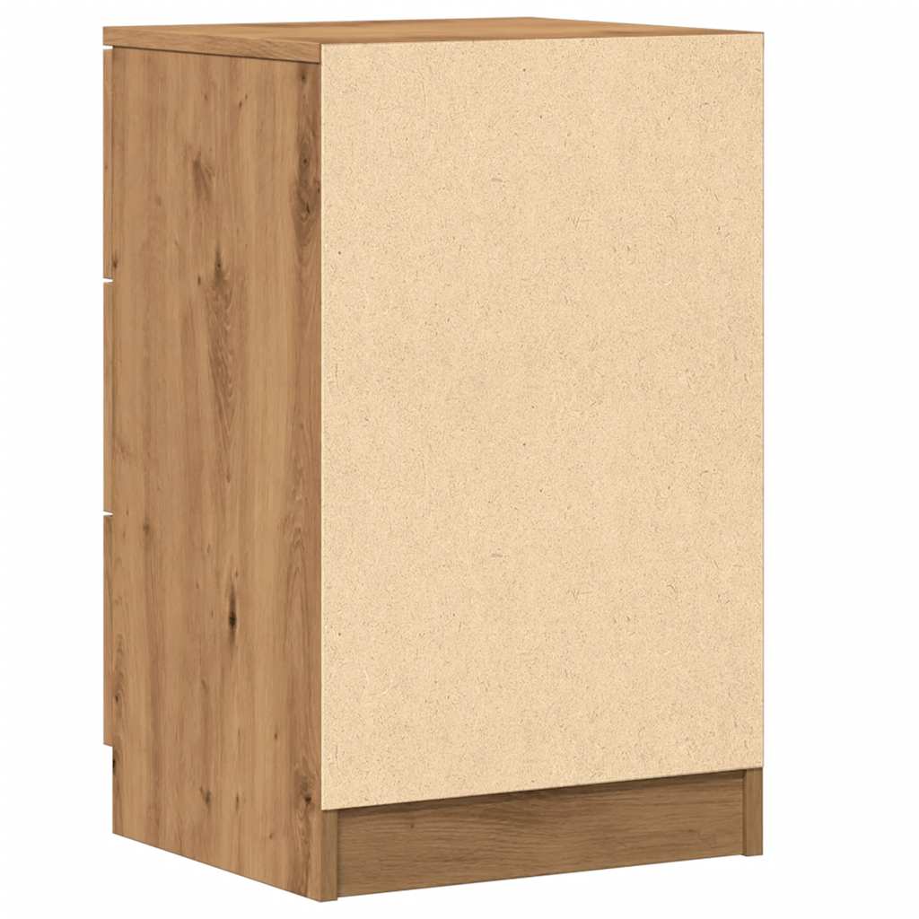 Mesa Cabeceira 40X36X65 Cm Derivados Madeira Carvalho Artisiano
