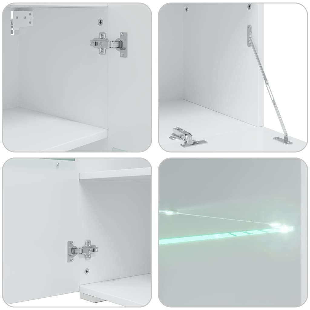 Móveis De Tv De 5 Pcs Iluminação Led Madeira Carvalho Artesanal Roxo