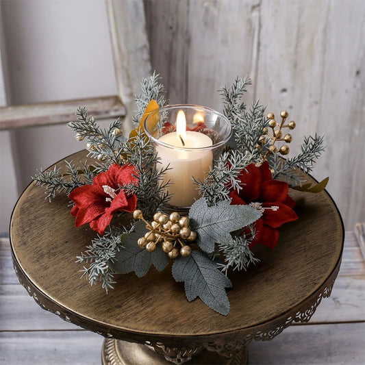 Castiçal coroa de Natal