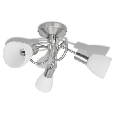 Candeeiro de teto com abajures de vidro para 3 lâmpadas