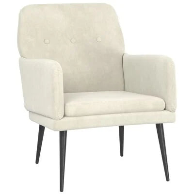 Cadeirão Creme 62x79x79 cm Velvet (Copiar)