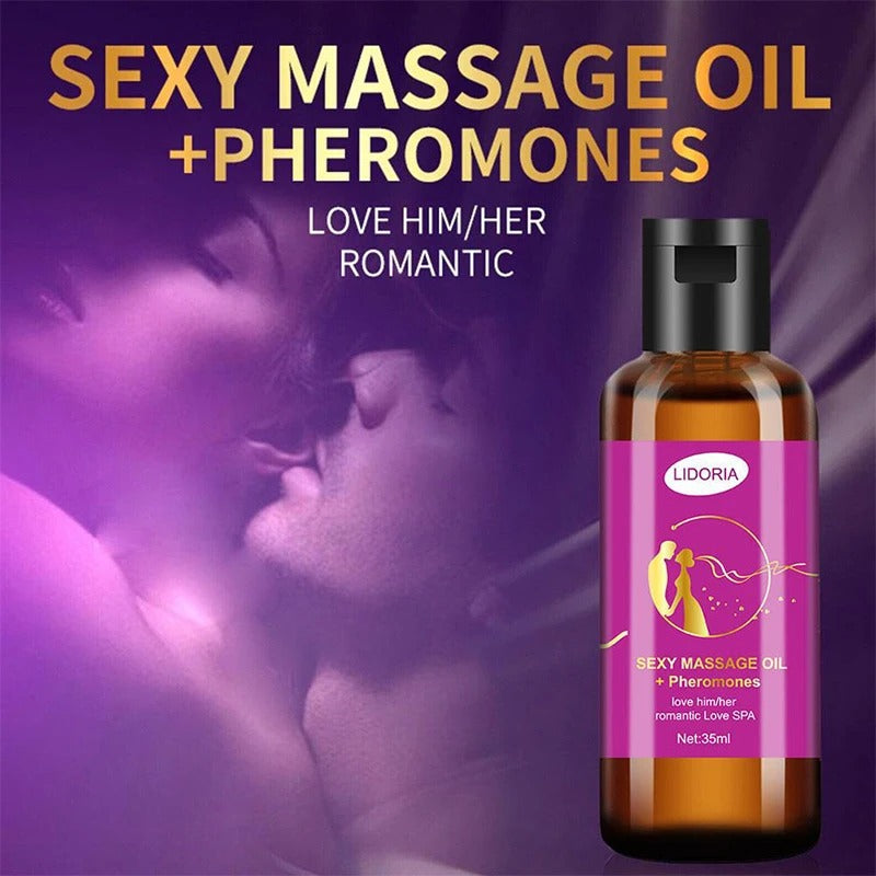 Óleo de massagem com feromonas
